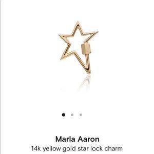 Genuine 14k Yellow Gold Marla Aaron Star Lock